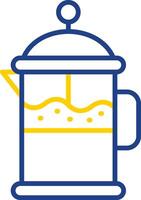 Coffee Filter Line Two Colour Icon Design vector