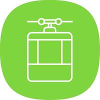 Cable Car Line Curve Icon Design vector