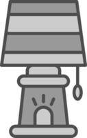 Lamp Line Filled Greyscale Icon Design vector