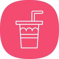 Soda Drink Line Curve Icon Design vector