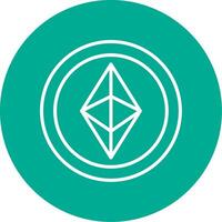 ethereum multi color circulo icono vector