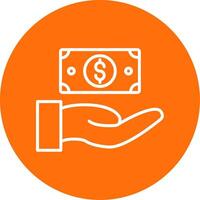 Give Money Multi Color Circle Icon vector