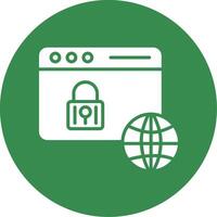 Web Security Multi Color Circle Icon vector