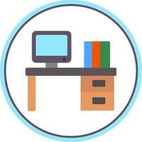 Office Flat Circle Icon vector