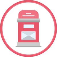 Postbox Flat Circle Icon vector