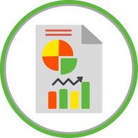 Analytics Flat Circle Icon vector