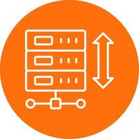 Expand Arrows Multi Color Circle Icon vector