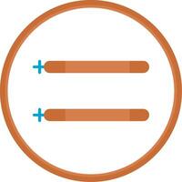 Sticks Flat Circle Icon vector