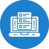Laptop Multi Color Circle Icon vector