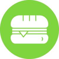 Sandwhich Multi Color Circle Icon vector