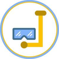 Snorkle Flat Circle Icon vector