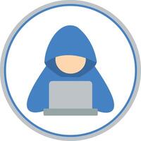 Hacker Flat Circle Icon vector