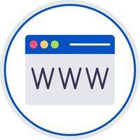 Website Flat Circle Icon vector