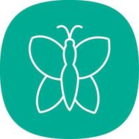 Butterfly Line Curve Icon Design vector