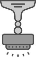 Lamp Line Filled Greyscale Icon Design vector