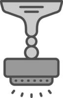 Lamp Line Filled Greyscale Icon Design vector