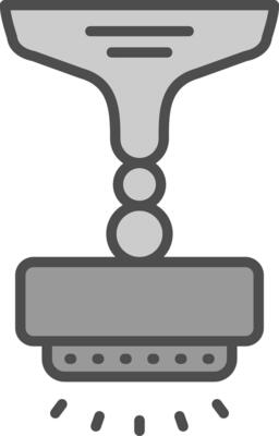 Lamp Line Filled Greyscale Icon Design