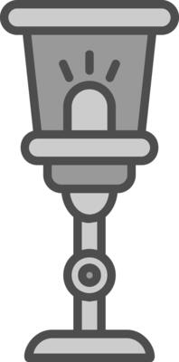 Lamp Line Filled Greyscale Icon Design