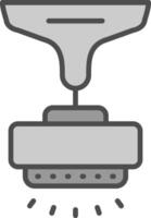 Lamp Line Filled Greyscale Icon Design vector