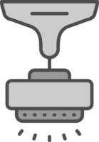 Lamp Line Filled Greyscale Icon Design vector