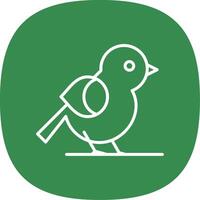 Bird Line Curve Icon Design vector