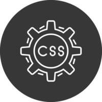 Css Coding Line Inverted Icon Design vector