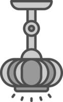 Lamp Line Filled Greyscale Icon Design vector