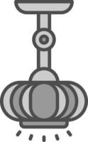 Lamp Line Filled Greyscale Icon Design vector