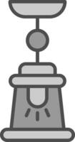 Lamp Line Filled Greyscale Icon Design vector