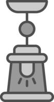 Lamp Line Filled Greyscale Icon Design vector