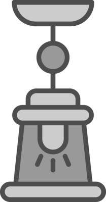 Lamp Line Filled Greyscale Icon Design