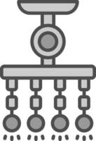 Lamp Line Filled Greyscale Icon Design vector