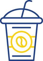 Coffee Cup Line Two Colour Icon Design vector