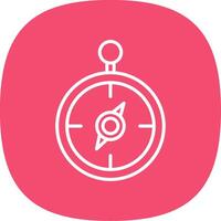 Compass Line Curve Icon Design vector