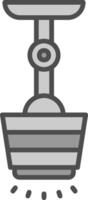 Lamp Line Filled Greyscale Icon Design vector