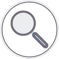 Magnifying Glass Flat Circle Icon vector
