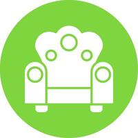 Throne Multi Color Circle Icon vector
