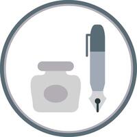 Ink Flat Circle Icon vector