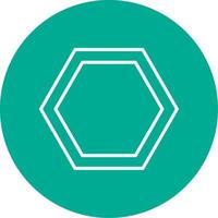 Hexagon Multi Color Circle Icon vector