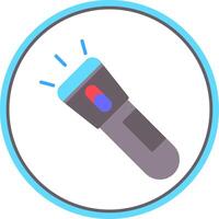 Torch Flat Circle Icon vector