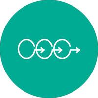 Process Chart Multi Color Circle Icon vector