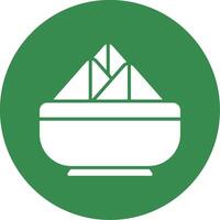 Samosa Multi Color Circle Icon vector