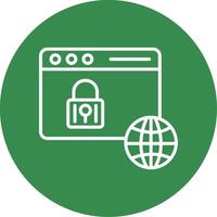 Web Security Multi Color Circle Icon vector