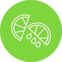 Lemon Slice Multi Color Circle Icon vector