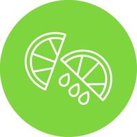 Lemon Slice Multi Color Circle Icon vector