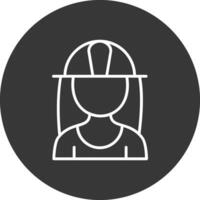 Architect Line Inverted Icon Design vector
