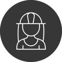 Architect Line Inverted Icon Design vector