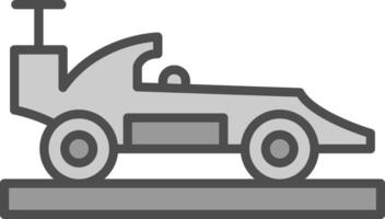 Racing Line Filled Greyscale Icon Design vector