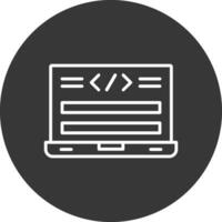 Html Code Line Inverted Icon Design vector