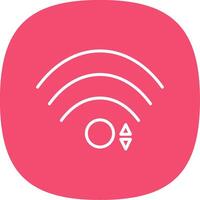 Wifi Line Curve Icon Design vector